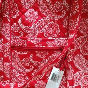 Vera Bradley Red and White Paisley Backpack